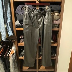 Black Faux Leather NWT Banana Republic Pants